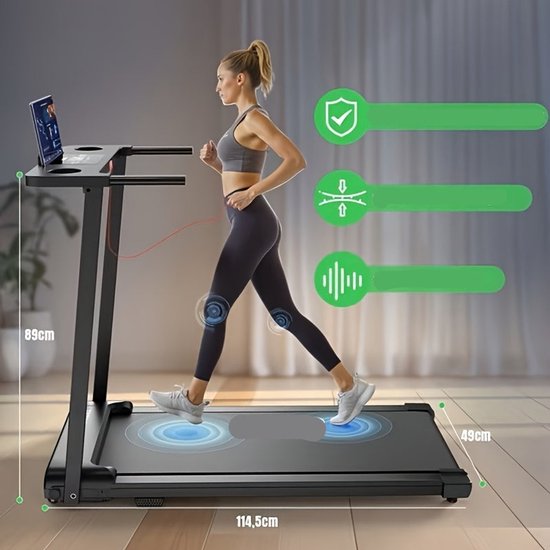 Loopband – Treadmill – Hardloopband – Loopmachine – Fitnessapparaat – Opvouwbaar Ontwerp – 12 Km/U Snelheid