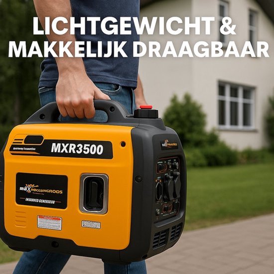 Draagbare Inverter Stroomgenerator – Noodstroomaggregaat – Benzinegenerator – Generator Camping – Mobiele Stroomvoorziening – 3300W Krachtig Vermogen – Extra Stil met USB & 230V Stopcontacten