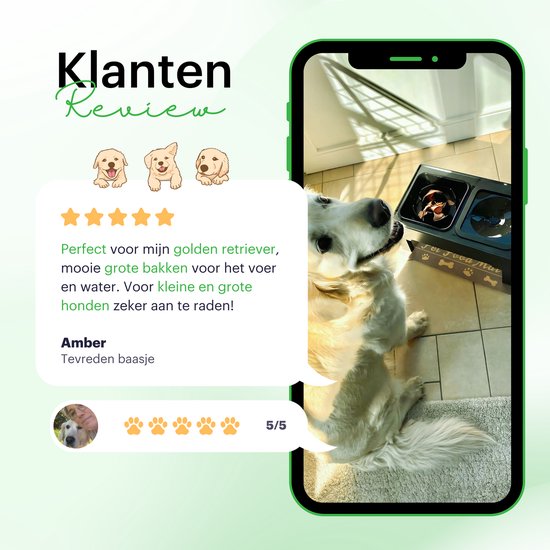 Pawsomepets Verhoogde Anti Schrokbak Hond - Anti Knoei Drinkbak - 4 Hoogtes Verstelbaar – Hondenvoerbak met Standaard - Slow Feeder - Zwart