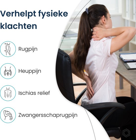 Zitkussen Orthopedisch & Ergonomisch voor Auto en Bureaustoel - Stuitkussen - Wigkussen - Thuiswerken