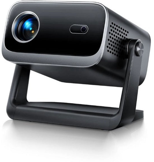 Mini Beamer - Projector - Digitale projector - 145° verstelbare standaard Miniprojector met WiFi en Bluetooth - 1080P - 18000 lumen - Draagbare projector - Autofocus - Schermschaal 16:09 - Compatibel met HDMI, Stroom, USB - Zwart