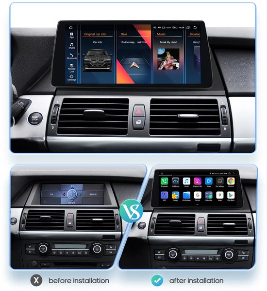 Android Autoradio – Car Multimedia Stereo – Android Car Player – GPS Navigatie – Touchscreen 10,25 Inch – Android 13 – CarPlay & Android Auto Support
