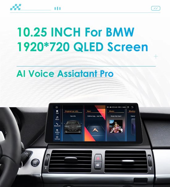 Android Autoradio – Car Multimedia Stereo – Android Car Player – GPS Navigatie – Touchscreen 10,25 Inch – Android 13 – CarPlay & Android Auto Support