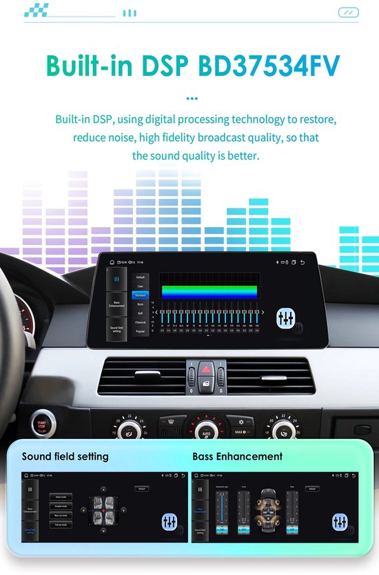 Android Autoradio – Multimedia Speler – Navigatie Systeem – Touchscreen Radio – CarPlay Android Auto – 10,25 Inch Groot Scherm – 4G Wifi Verbinding – Voor BMW 5 Serie E60 E61 CCC CIC 2005-2010