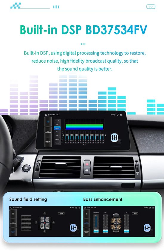 Android Autoradio – Car Multimedia Stereo – Android Car Player – GPS Navigatie – Touchscreen 10,25 Inch – Android 13 – CarPlay & Android Auto Support