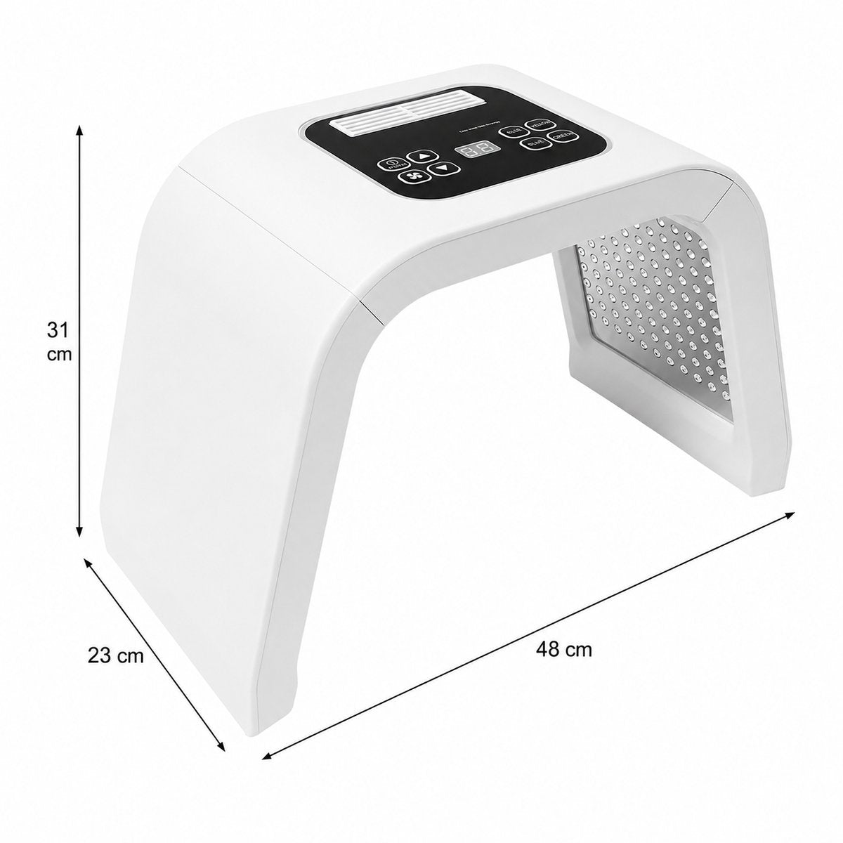 LED Lichttherapie Gezichtsapparaat - 7 Kleuren - 287 LED's - Gezichtsverzorging met Timer - Lichttherapie Lamp - Wit