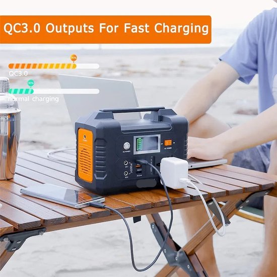 Powerstation - Draagbare - Stroomgenerator - Aggregaat - Powerbank - 200W - met 151Wh Lithium Batterij - 1x Pure Sine Wave AC220V Output - Voor Kamperen, Van en RV Gebruik - Noodstroombron