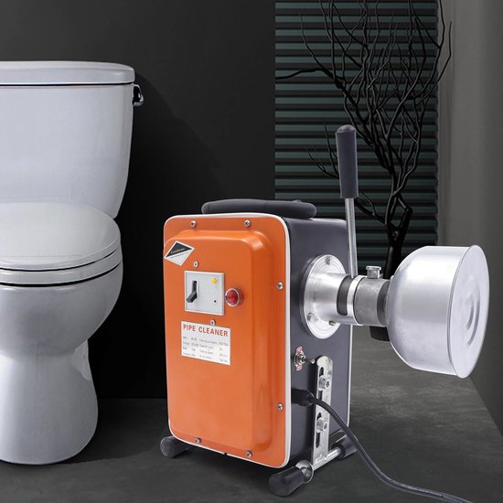 Elektrische afvoerreiniger – Rioolontstopper – Leidingreiniger met spiraal – Krachtige afvoerontstopper – 750W motor – 20 meter kabel (spiraal)