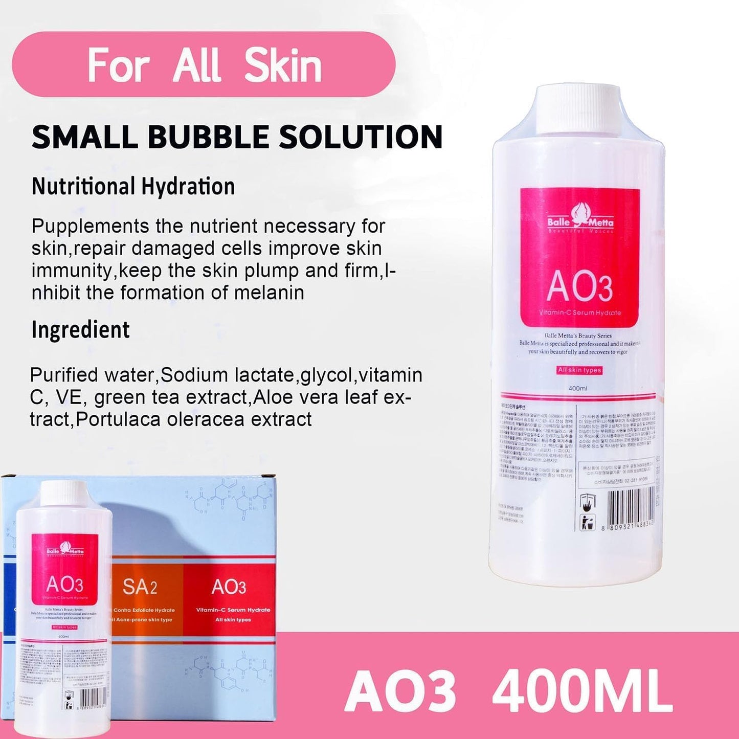 Aqua Peel Solution 400 ml – Voor Hydrafacial & Gezichtsapparaten