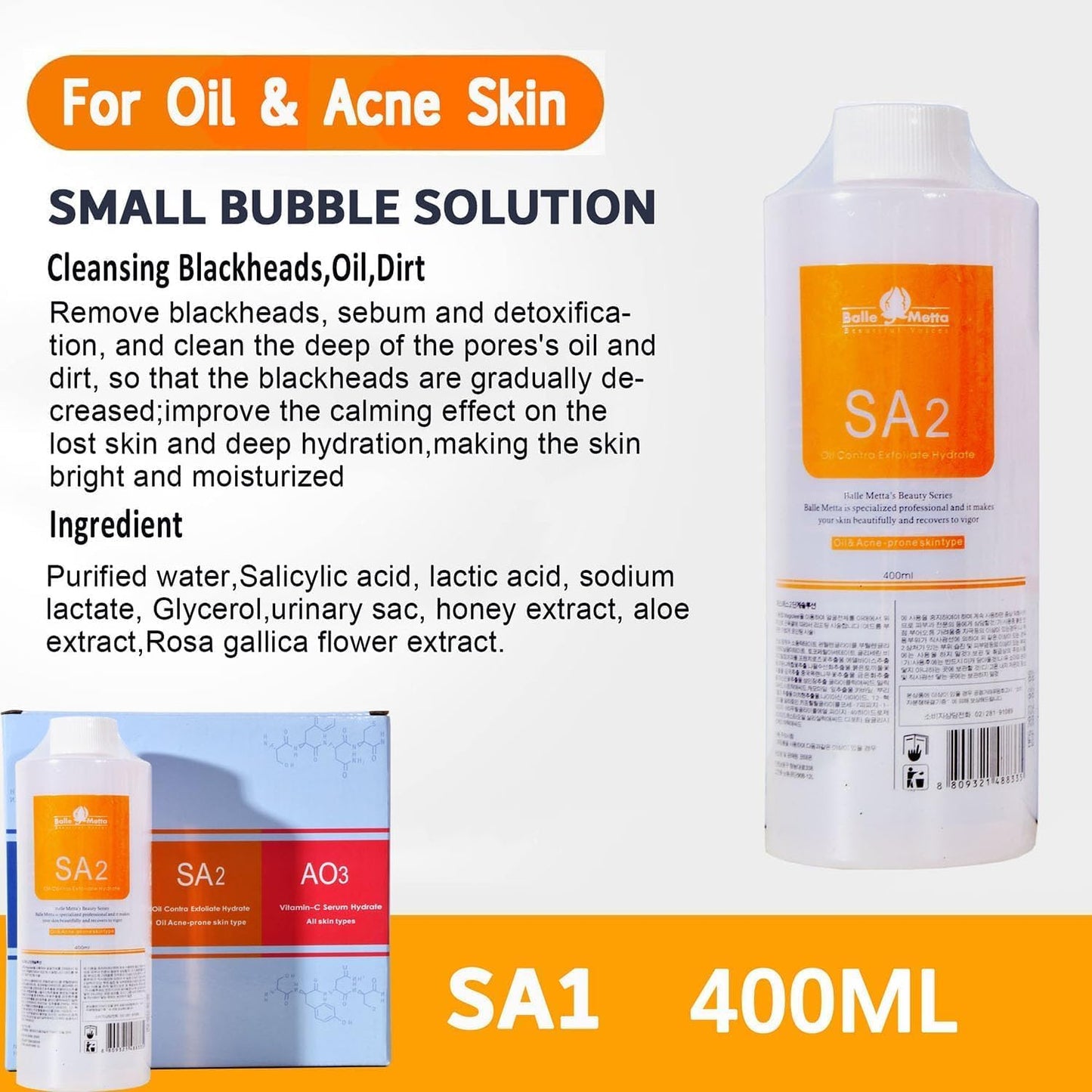 Aqua Peel Solution 400 ml – Voor Hydrafacial & Gezichtsapparaten