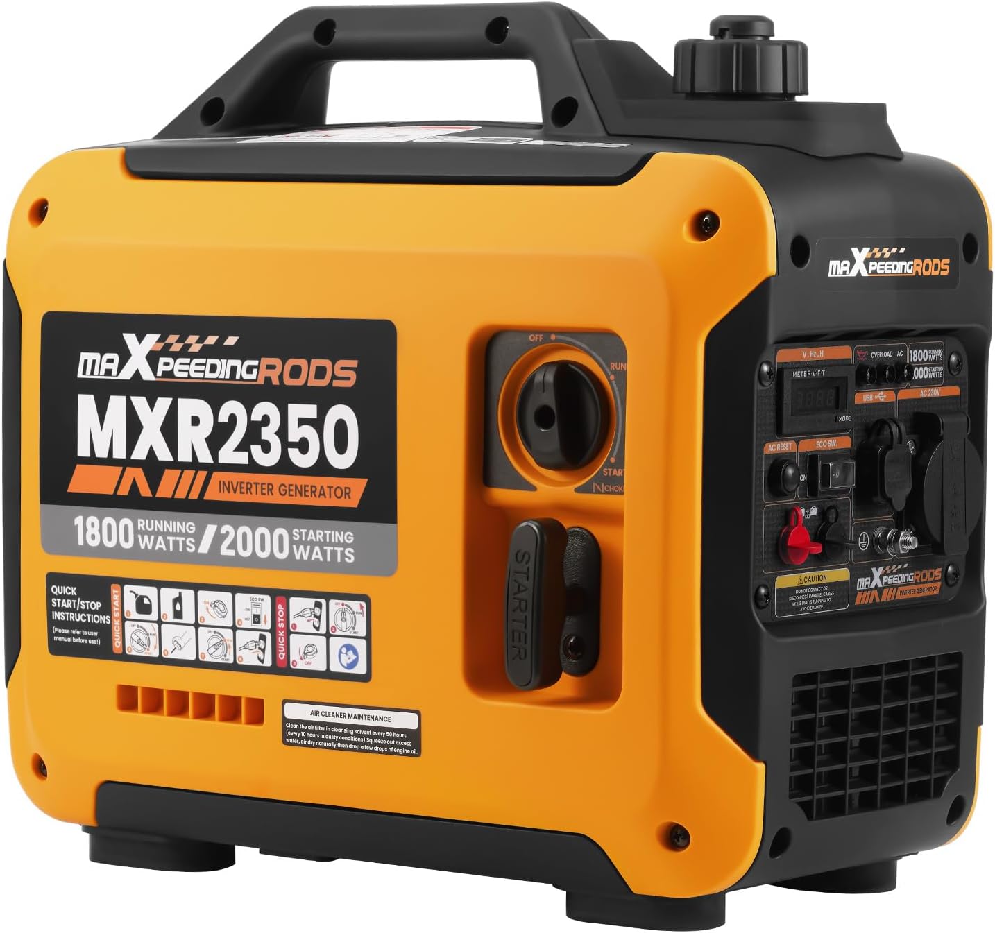2000W Draagbare Inverter Generator – Stille Benzine Stroomgenerator voor Camping, Klussen & Noodstroom