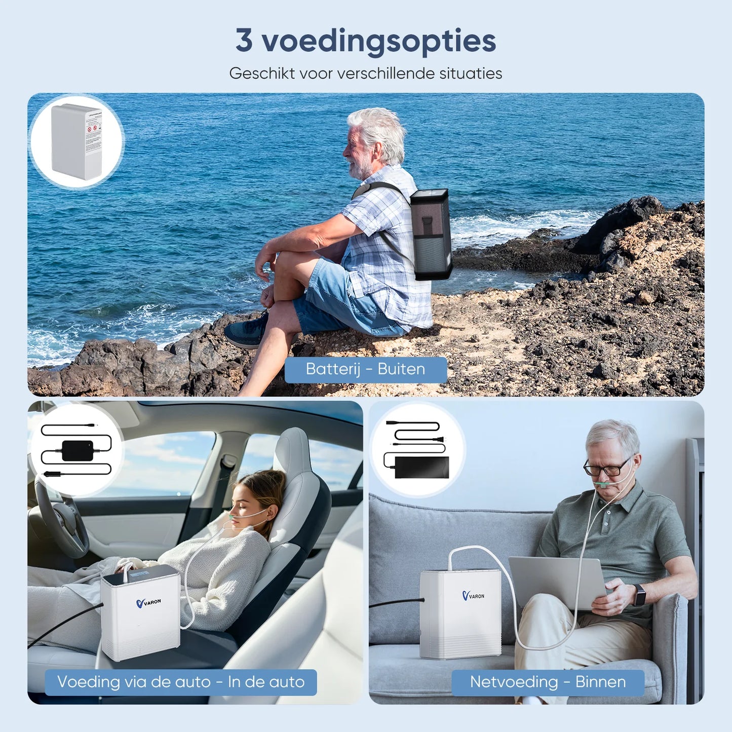 VARON VP6 Draagbare Zuurstofconcentrator (1-6L) – Compact & Stil