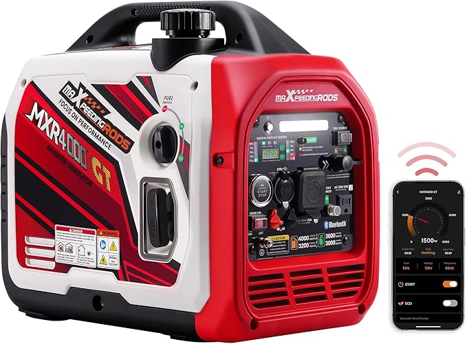 Stroomgenerator – Inverter Generator – Bluetooth Generator – Draagbare Generator – LPG Generator – Stilgeluid Wireless Bedienbaar – Dubbel Brandstof Systeem 3500W