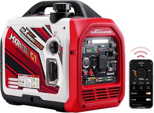 Stroomgenerator – Inverter Generator – Bluetooth Generator – Draagbare Generator – LPG Generator – Stilgeluid Wireless Bedienbaar – Dubbel Brandstof Systeem 3500W
