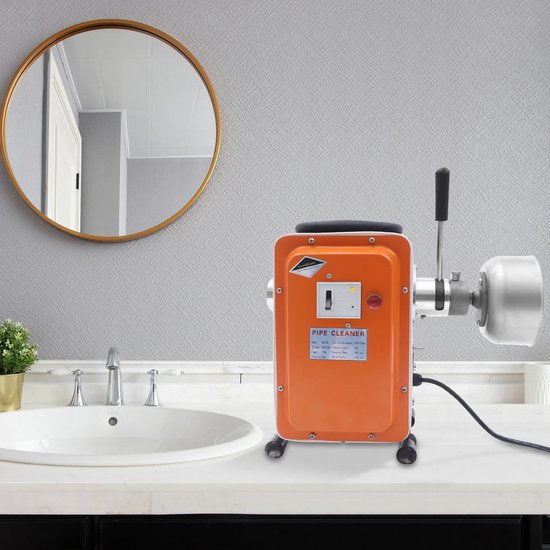 Elektrische afvoerreiniger – Rioolontstopper – Leidingreiniger met spiraal – Krachtige afvoerontstopper – 750W motor – 20 meter kabel (spiraal)
