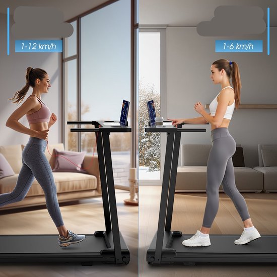 Loopband – Treadmill – Hardloopband – Loopmachine – Fitnessapparaat – Opvouwbaar Ontwerp – 12 Km/U Snelheid