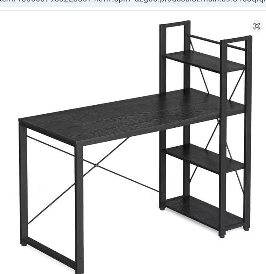 Verstelbaar Bureau met Wisselbare Planken – 120 cm Werkblad & Industrieel Design