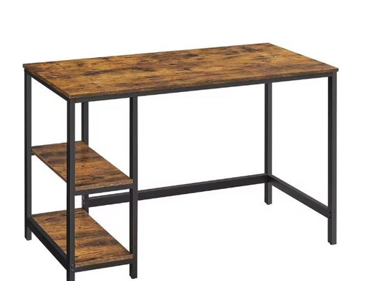 Industrieel Bureau met Planken – Ruim Werkblad & Stevig Frame