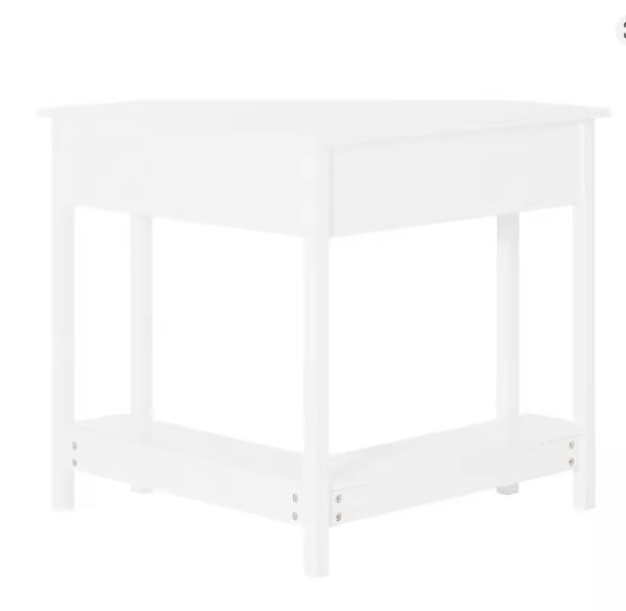 Compact Hoekbureau met Lade & Plank – 76×76 cm Werkblad