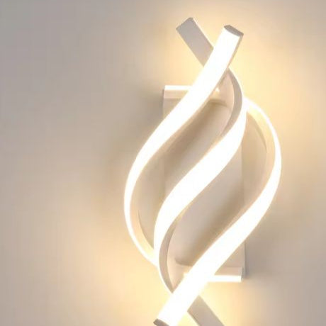 Moderne LED Wandlamp 22W – Witte Wandkandelaar met Spiraal Design
