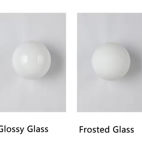 Ronde Glazen Wandlamp – Moderne Melkwitte Bol, Verborgen Basis