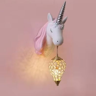 Nordic Kinderkamer Wandlamp – Cartoon Eenhoorn Design, Modern en Sfeervol