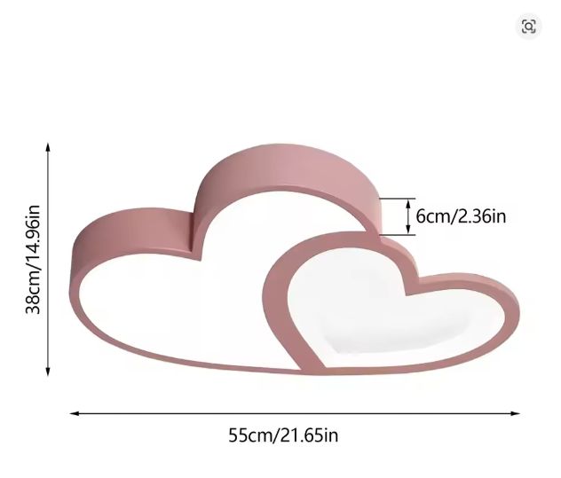 Moderne LED Kinderkamer Plafondlamp – Hartvormig Design, Dimbaar met Afs