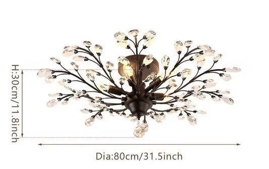 Moderne K9 Kristallen Plafondlamp – Luxe LED Kroonluchter 30-40W