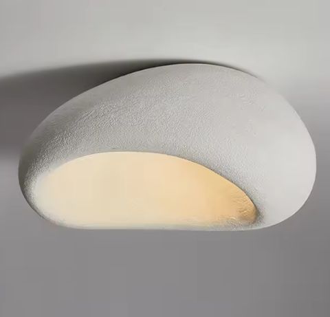 Nordic Wabi-Sabi Plafondlamp – Minimalistische LED Lamp van Hars