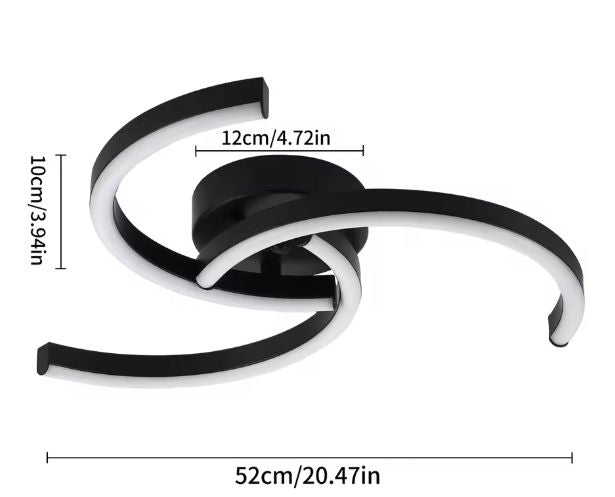 Moderne LED Plafondlamp – Spiraalvormig Design 52 cm, 24W  Producttekst