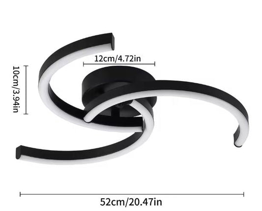 Moderne LED Plafondlamp – Spiraalvormig Design 52 cm, 24W  Producttekst