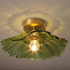 Moderne Glazen Plafondlamp – Oranje & Wit Design, Metaal + Glas