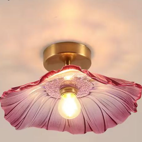 Moderne Glazen Plafondlamp – Oranje & Wit Design, Metaal + Glas