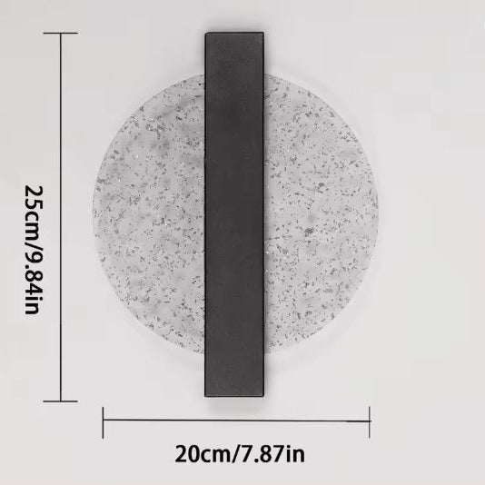 Moderne LED Wandlamp – Rond Zwart Design met Zilverfolie, 3500K Warm Licht