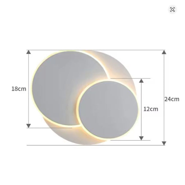 Moderne LED Wandlamp – 15W, 3-in-1 Eclipse Design, 350° Draaibaar