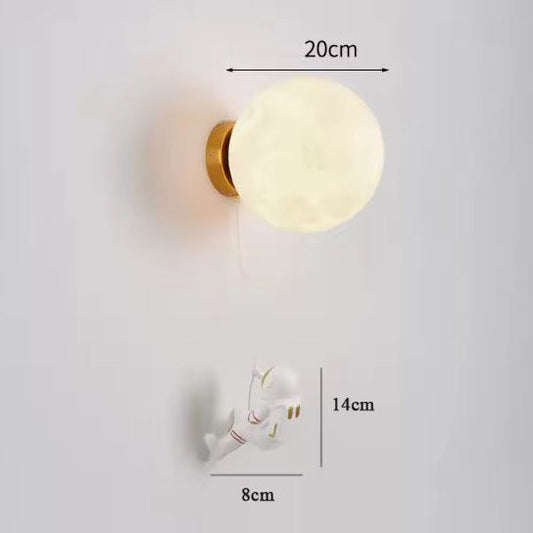 Astronaut Wandlamp – Creatieve Maanlamp voor Kinderkamer & Slaapkamer