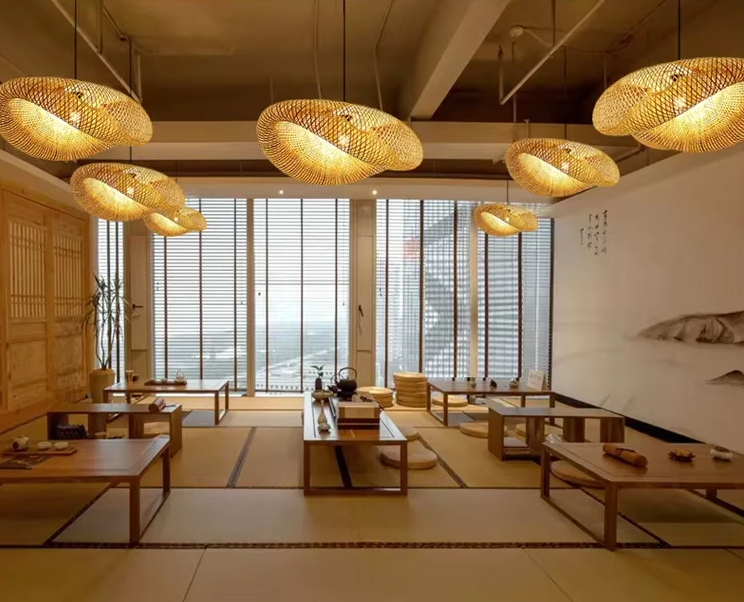Tokyo Plafondlamp - Handgeweven Japanse Hanglamp van Bamboe