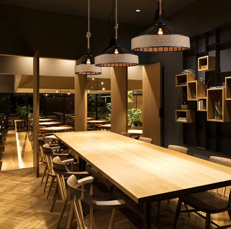 Noah Hanglamp – Klassieke Henneptouw Plafondlamp