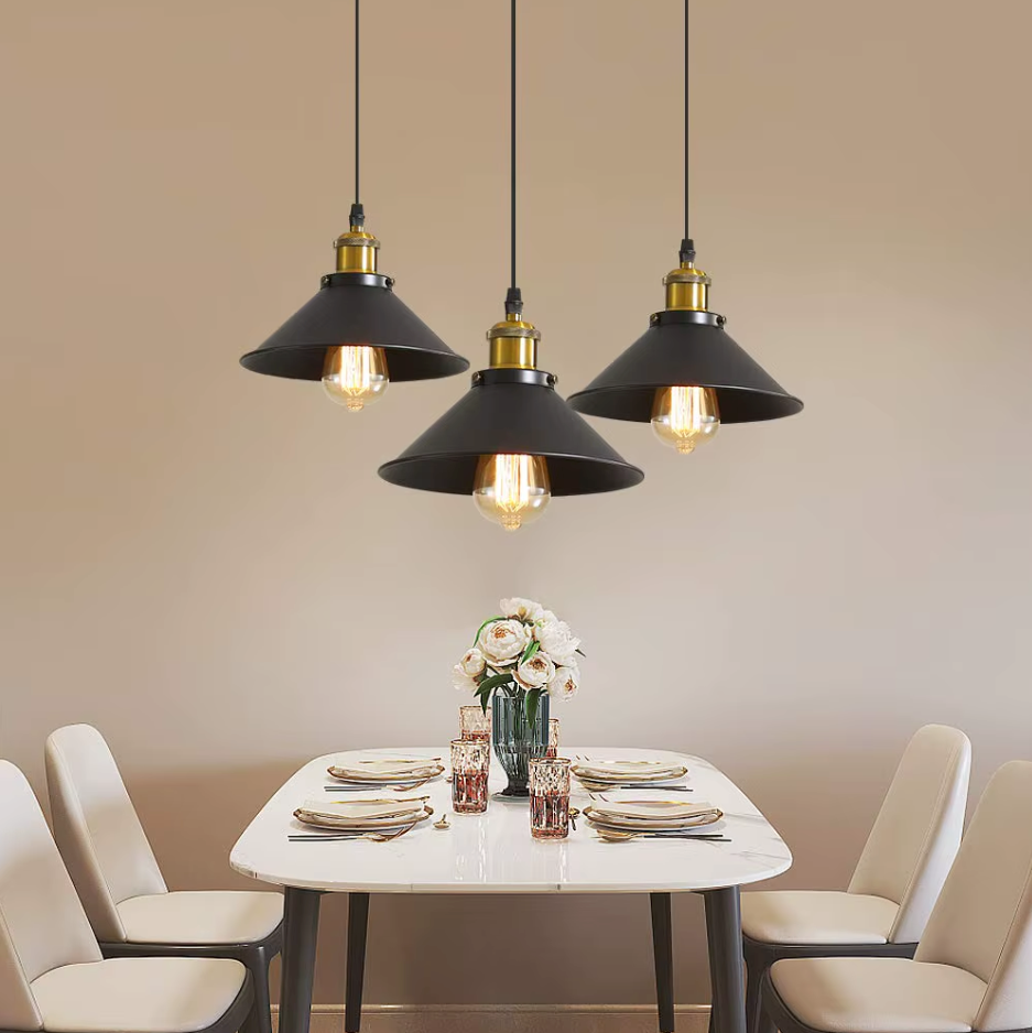 LumaLight 3-Lichts Vintage Industriële Hanglamp