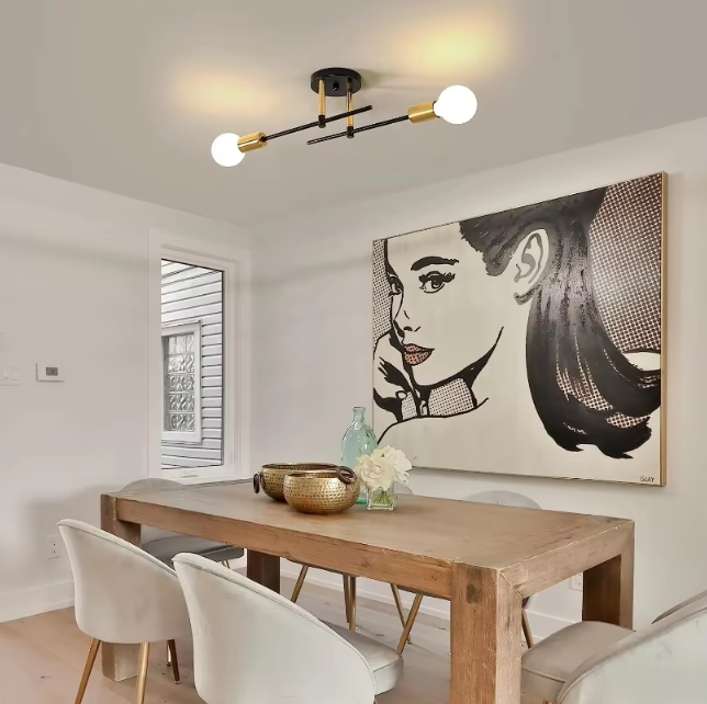 Moderne 2-Lichts Wand- en Plafondlamp E27 – Elegante en Minimalistische Binnenverlichting