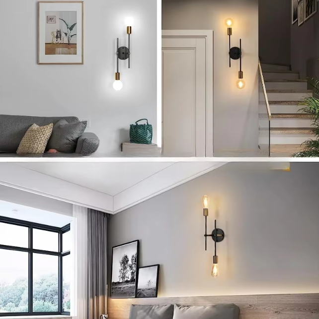 Moderne 2-Lichts Wand- en Plafondlamp E27 – Elegante en Minimalistische Binnenverlichting