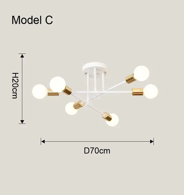 Edison Nordic Minimalistische Hanglamp – Moderne LED Kroonluchter