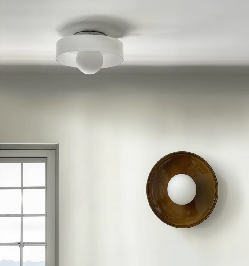 Lumi – Moderne Ronde Glazen Plafondlamp (Nordic Design)