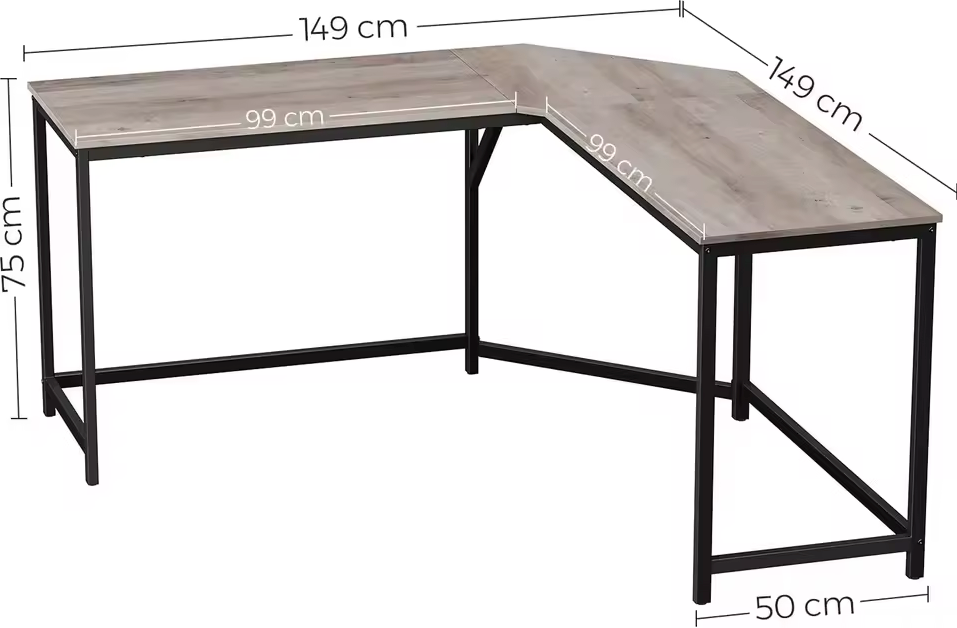 Sedia L-Vormig Hoekbureau – Industrieel design