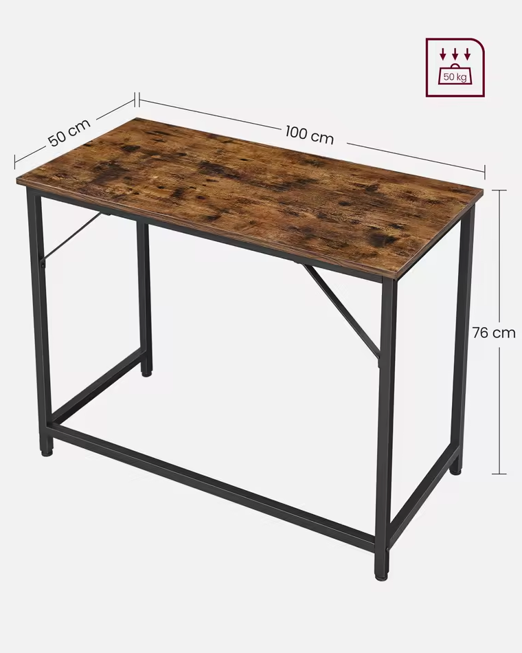 Sedia Industrieel Bureau – Vintage Bruin-Zwart