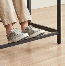 Sedia L-vormig Hoekbureau met 2 Planken – Vintage Bruin-Zwart