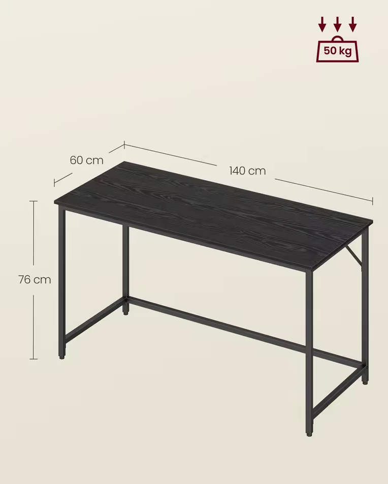 Bureau Ebbenhout Zwart  – 135x60cm