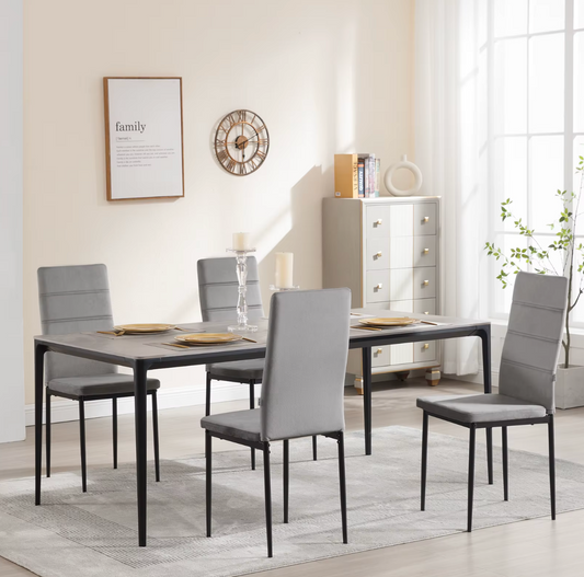 Set van 4 Moderne Eetkamerstoelen met Hoge Rug