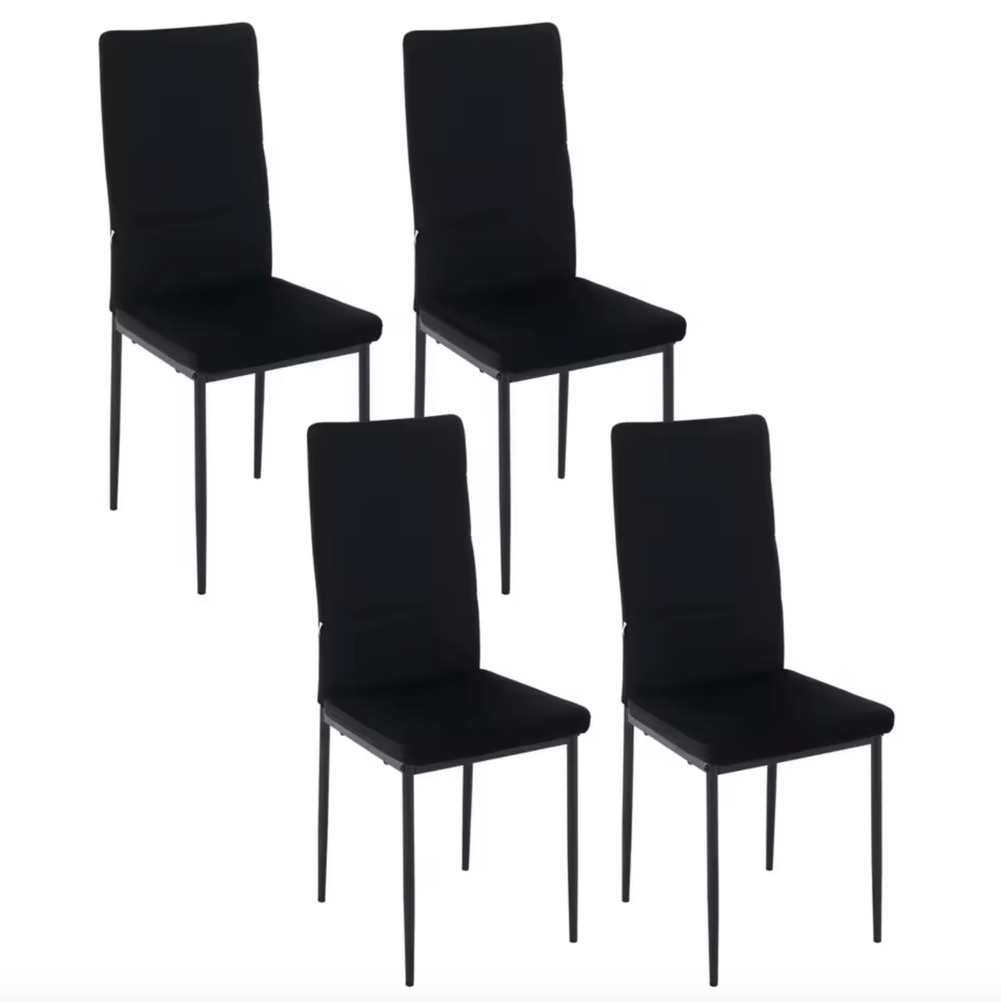 Set van 4 Moderne Eetkamerstoelen met Hoge Rug