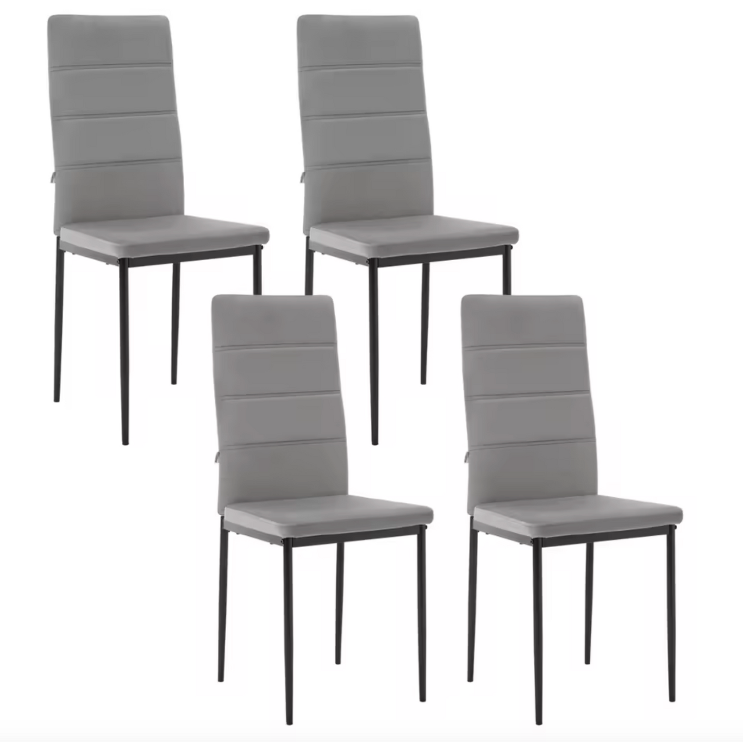 Set van 4 Moderne Eetkamerstoelen met Hoge Rug